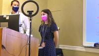 resident presenting research